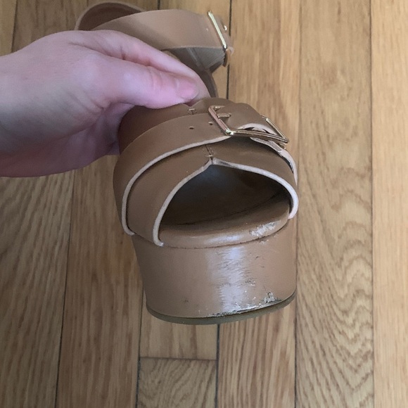 Charlotte Stone Raf Tan Platform Sandals - Picture 4 of 6